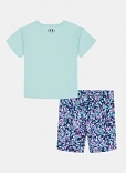 UA PRINTED BIKE SHORT SET