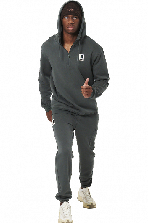 MEN'S HALF-ZIP HOODED SWEATSHIRT