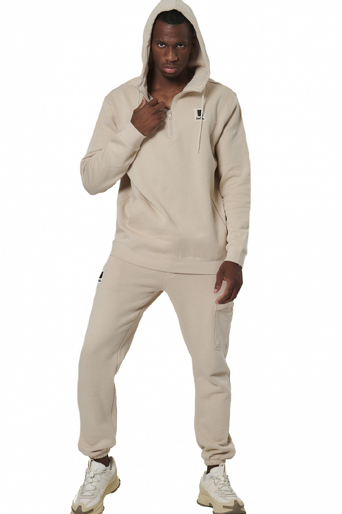 MEN'S HALF-ZIP HOODED SWEATSHIRT