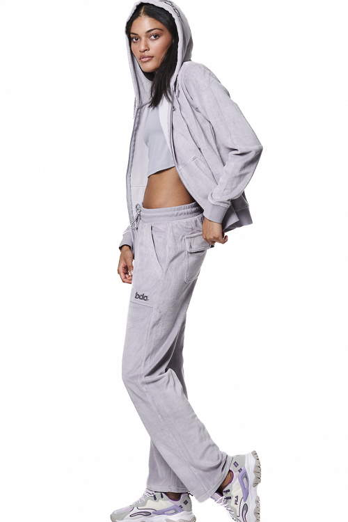 WOMEN'S VELOUR HOODIE JACKET