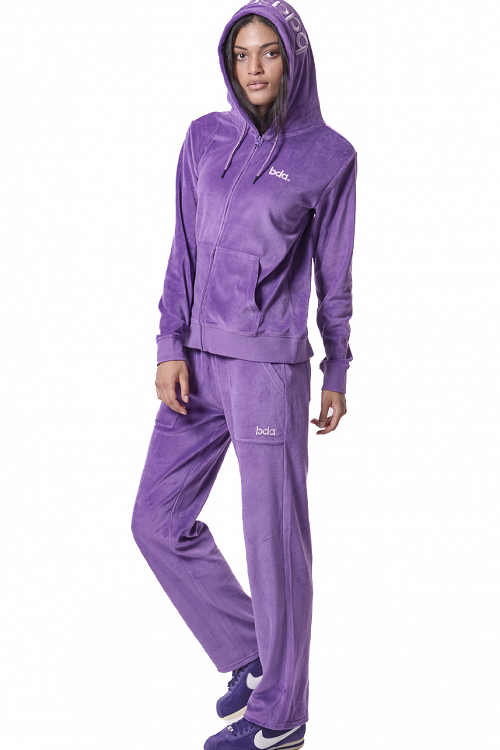 WOMEN'S VELOUR HOODIE JACKET