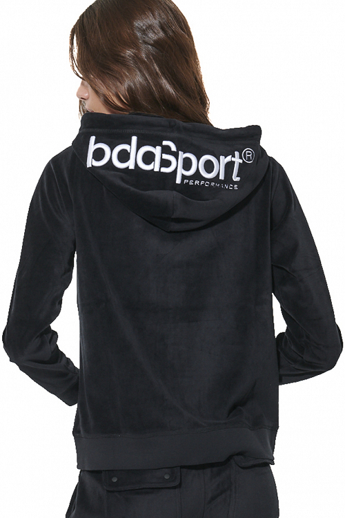 WOMEN'S VELOUR HOODIE JACKET