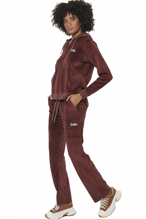 WOMEN'S VELOUR HOODIE JACKET