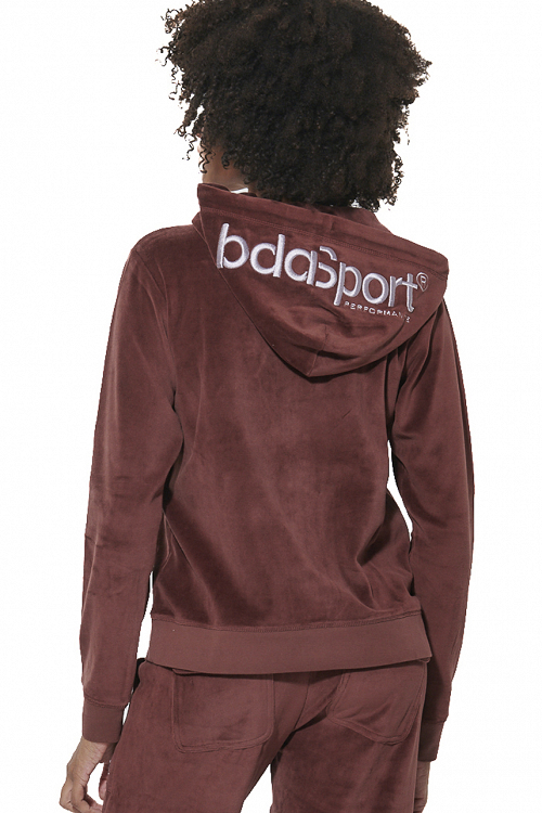 WOMEN'S VELOUR HOODIE JACKET