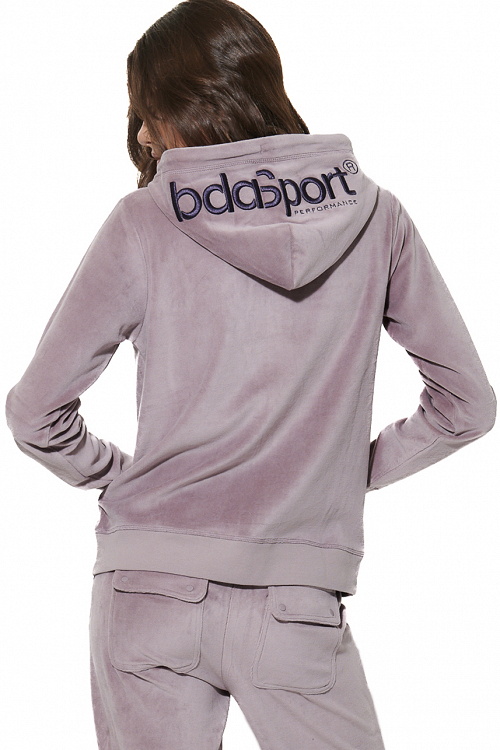 WOMEN'S VELOUR HOODIE JACKET