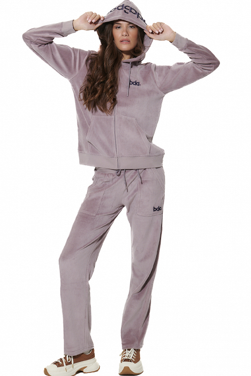 WOMEN'S VELOUR HOODIE JACKET