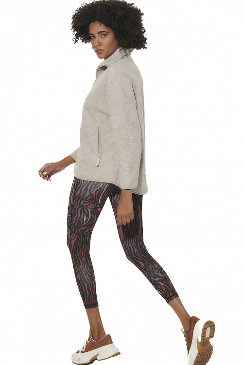 WOMEN'S OVERSIZED BOUCLE-FLEECE FULL-ZIP JACKET