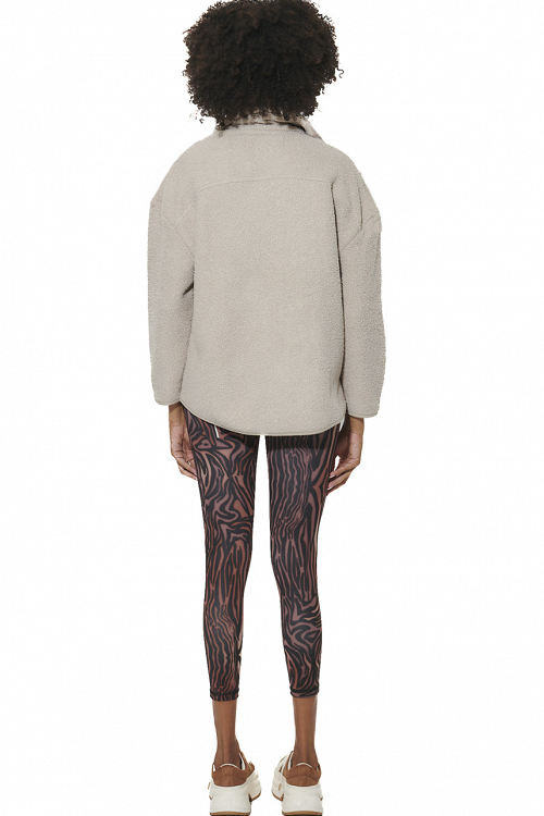 WOMEN'S OVERSIZED BOUCLE-FLEECE FULL-ZIP JACKET
