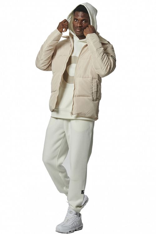 MEN'S PUFFER JACKET WITH DETACHABLE HOOD