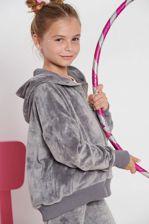 LUXG ZIP HOODED SWEATER ASYMMETRICAL
