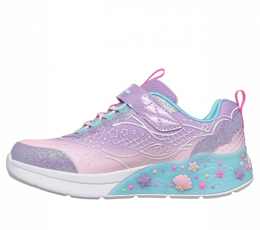 Lighted Mermaid Wrap Sneaker W/ Bungee & Strap