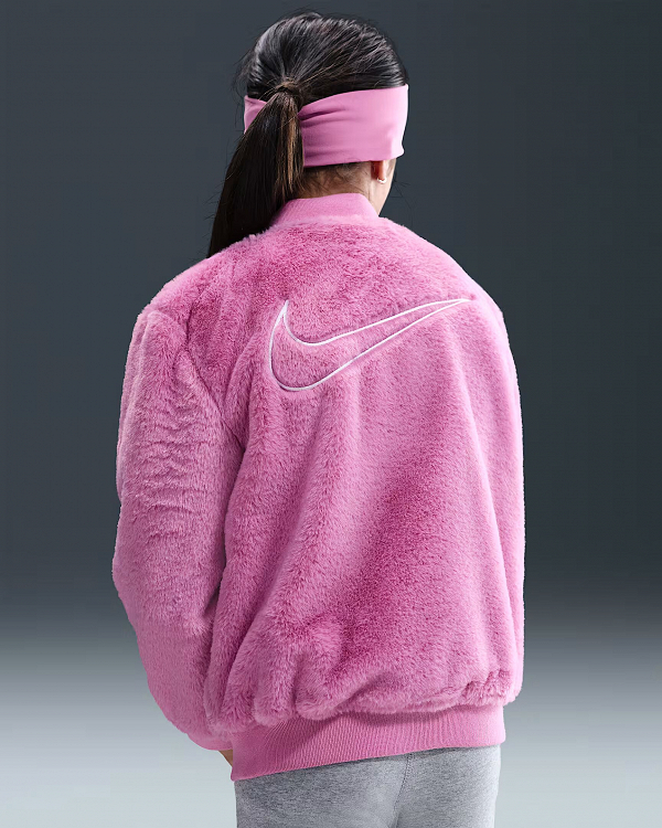 NIKE FAUX FUR BOMBER