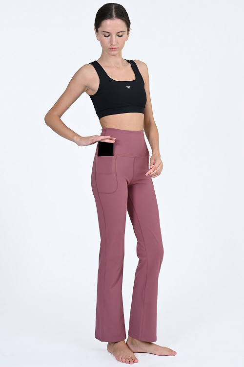 WO'S HIGH WAISTED POCKET FLARED PANTS