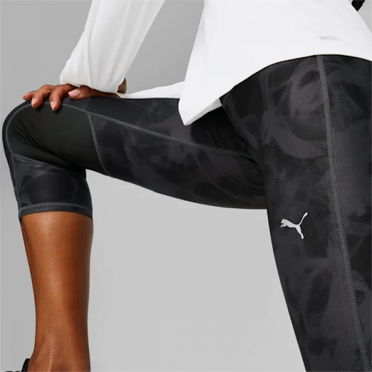 RUN FAVORITE REG RISE AOP 3/4 TIGHT W