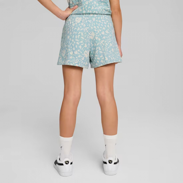 FLAMING LOVE AOP High Waist Shorts TR G