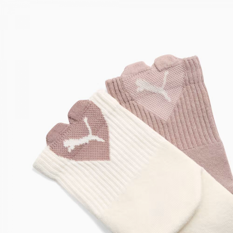 PUMA WOMEN HEART LOGO SHORT CREW 2P