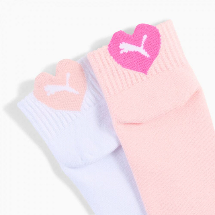 PUMA KIDS HEART LOGO SHORT CREW 2P