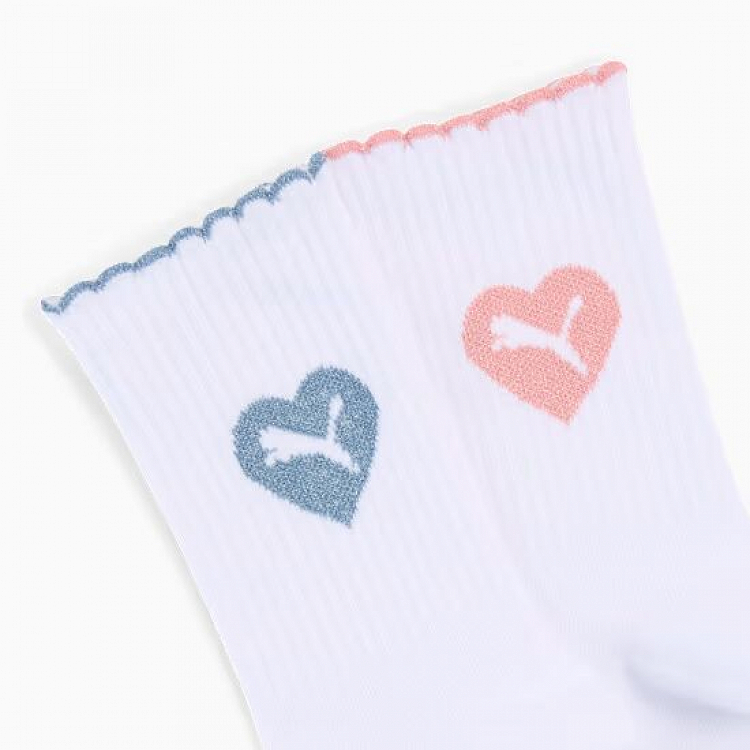 PUMA GIRLS SCALLOP EDGE SOCK 2P