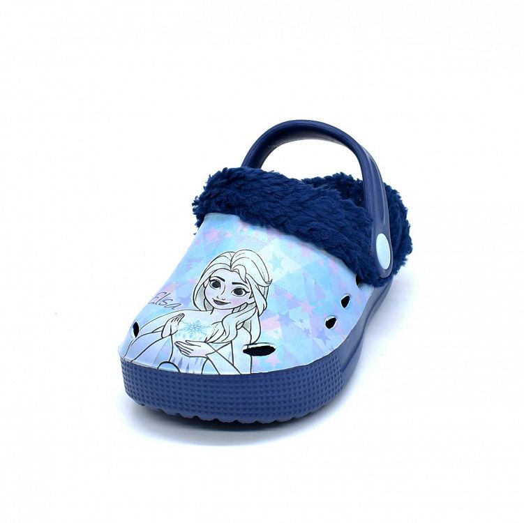 Clog with digital print and warm lining