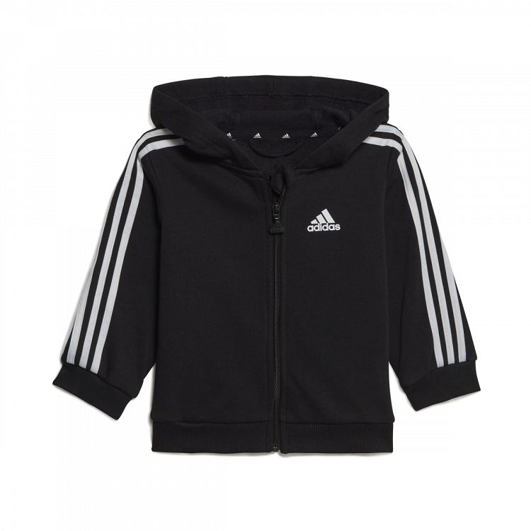 INFANTS ESSENTIALS THREE STRIPES FULL ZIP  FLEECE JOGGER WITH HOOD (Gender Neutral)