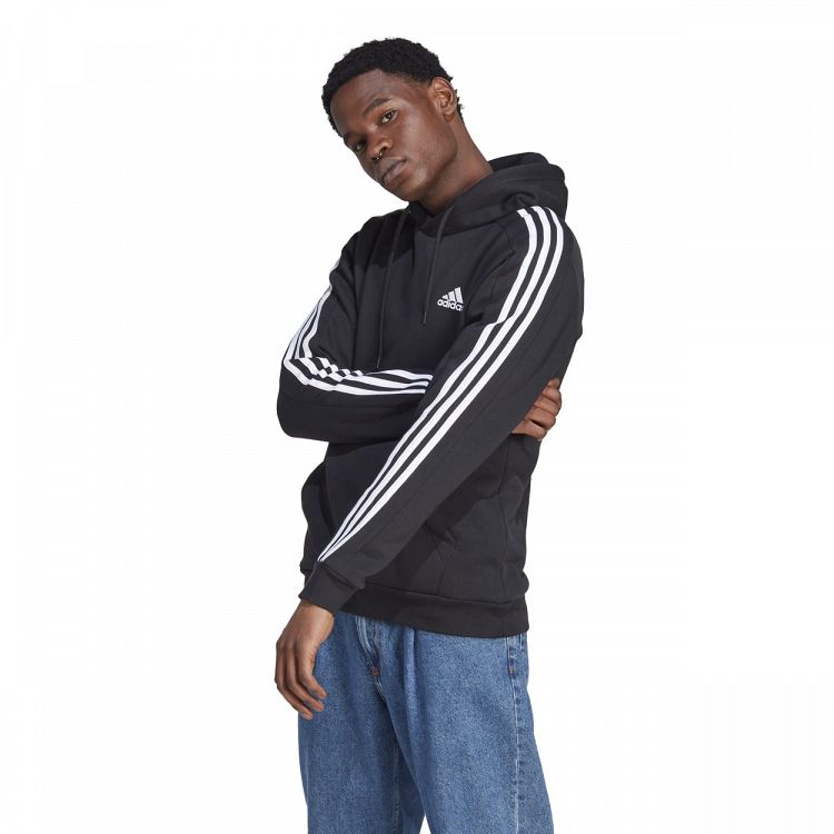 ESSENTIALS FLEECE 3-STRIPES HOODIE