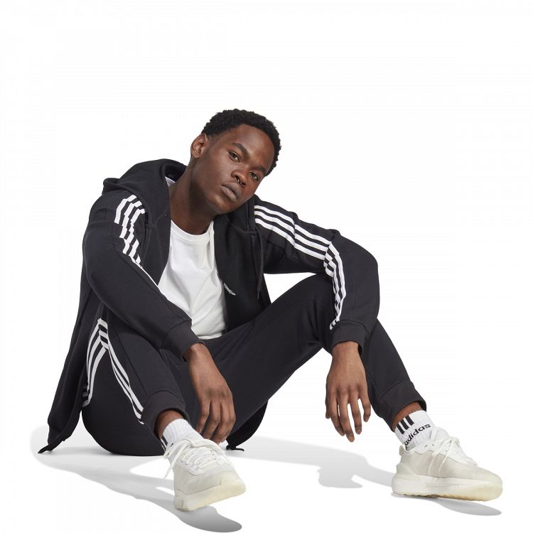 ESSENTIALS FLEECE TAPERED CUFF 3-STRIPES PANTS