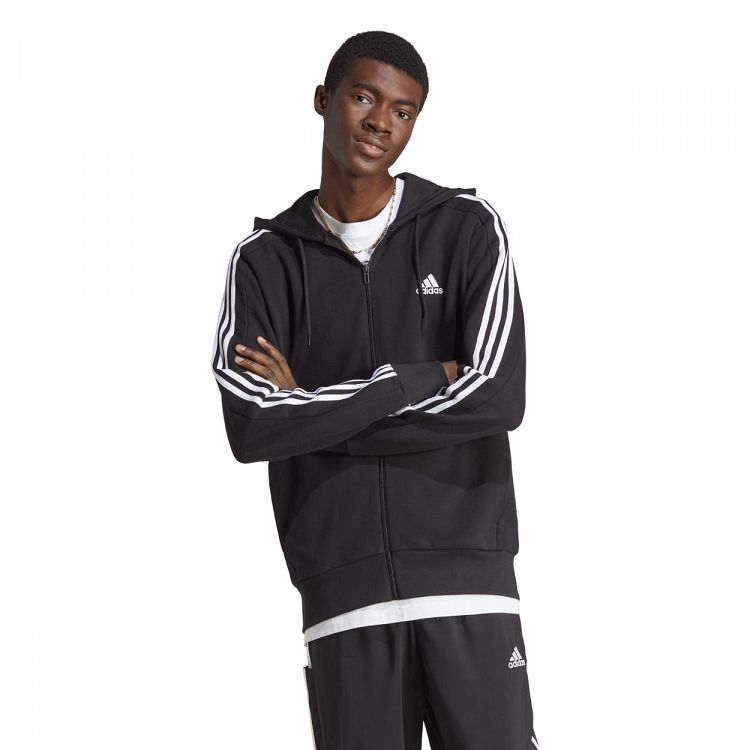 ESSENTIALS FRENCH TERRY 3-STRIPES FULL-ZIP