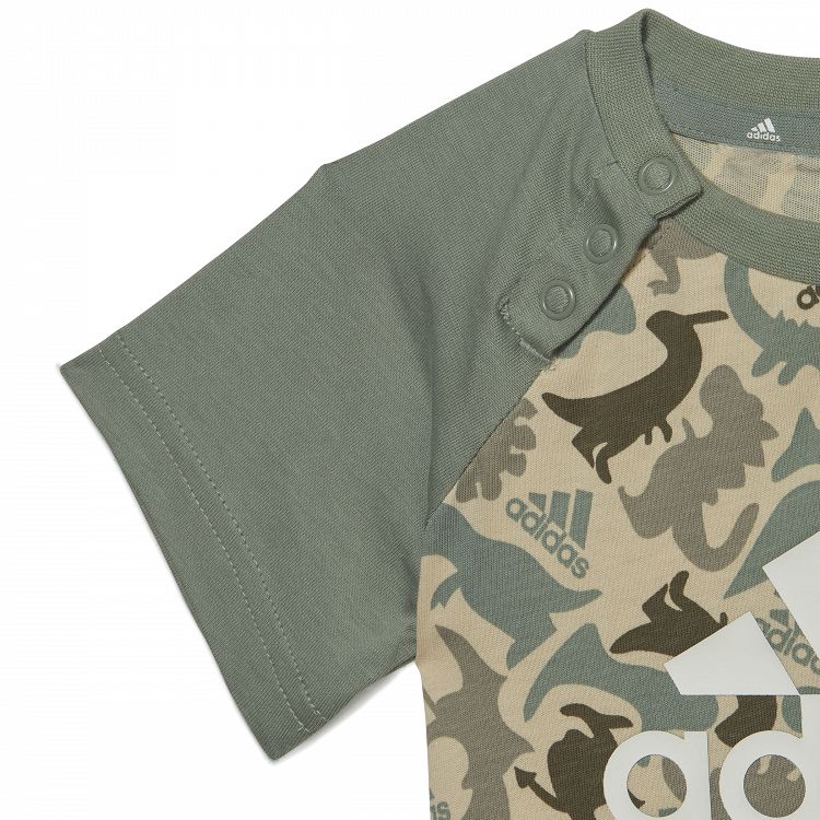 Dino Camo Allover Print Tee and Short Set