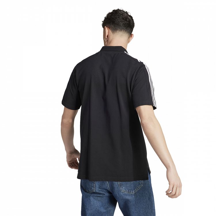 Essentials Piqué Embroidered Small Logo 3-Stripes Polo Shirt