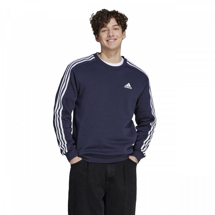 Essentials Fleece 3-Stripes Sweatshirt