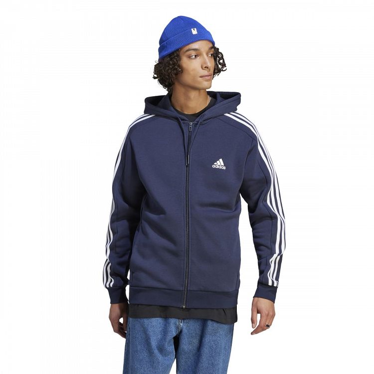 ESSENTIALS FLEECE 3-STRIPES FULL-ZIP