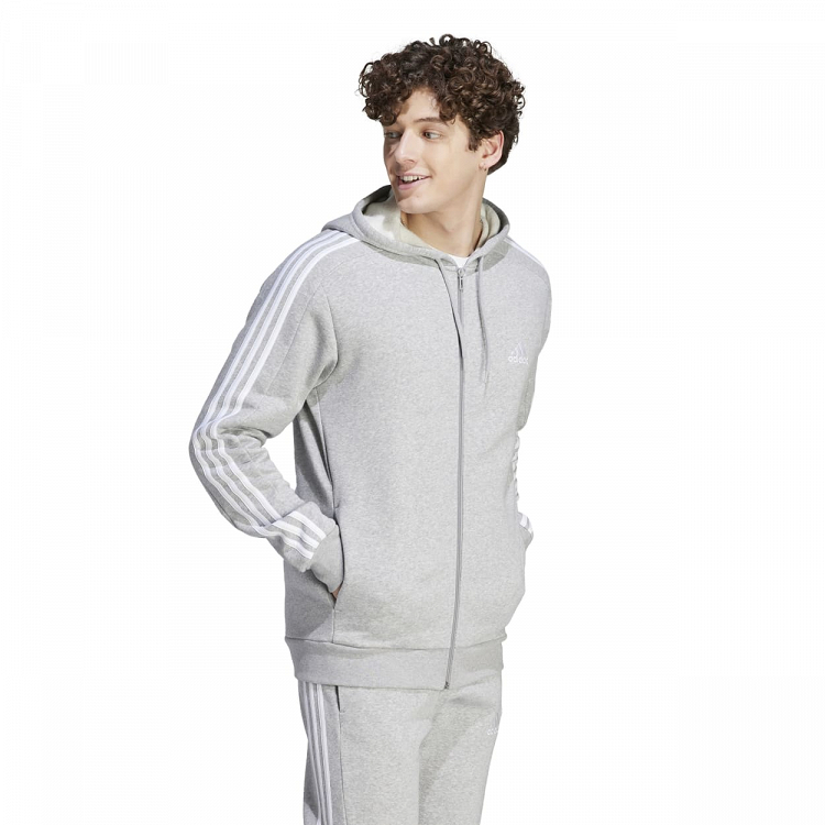 ESSENTIALS FLEECE 3-STRIPES FULL-ZIP