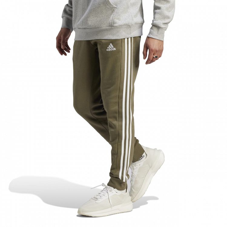 Essentials Fleece 3-Stripes Tapered Cuff Pants