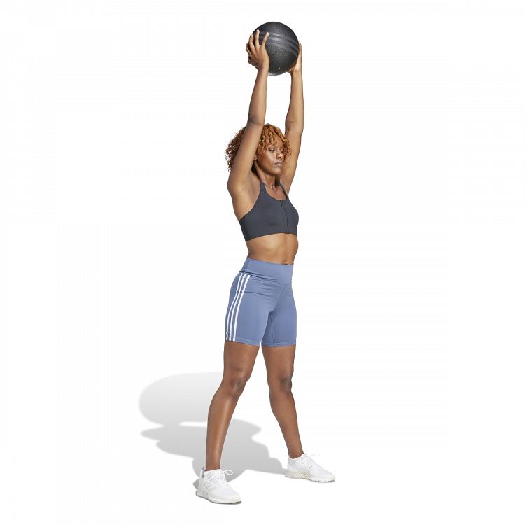 Training Essentials 3-Stripes High-Waisted Short Leggings