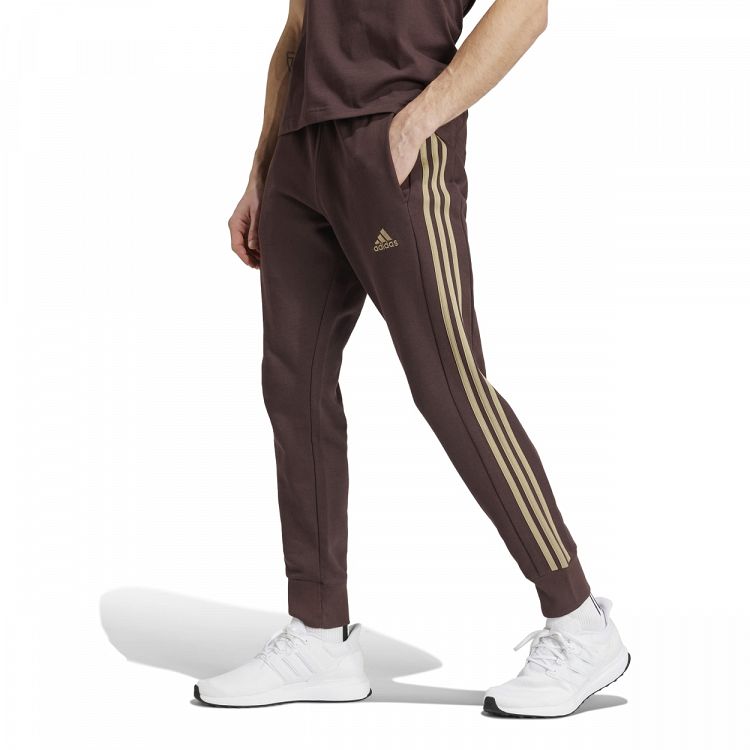 ESSENTIALS FRENCH TERRY TAPERED CUFF 3-STRIPES PANTS