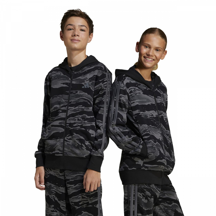 SEASONAL ESSENTIALS CAMO FULL ZIP HOODIE