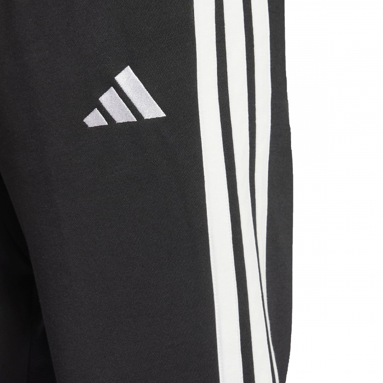 ESSENTIALS THREE STRIPES FLEECE PANTS OPEN HEM