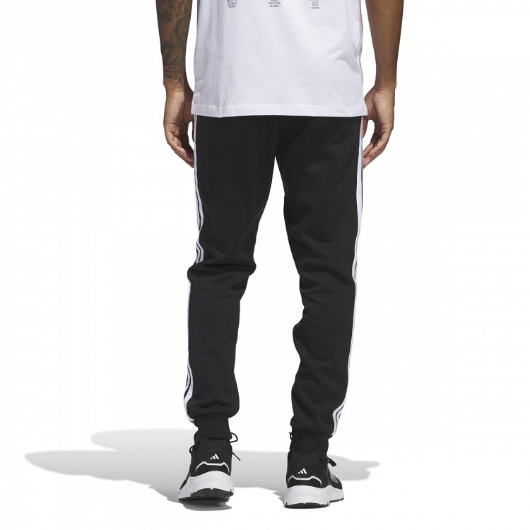 ESSENTIALS THREE STRIPES FLEECE PANTS