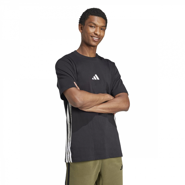 ESSENTIALS THREE STRIPES SINGLE JERSEY TEE