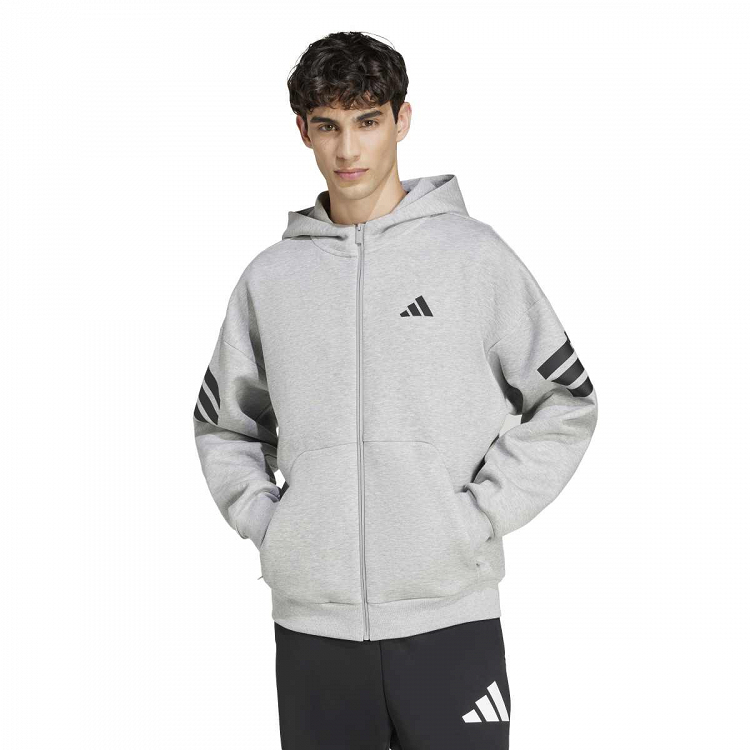 FUTURE ICONS THREE STRIPES FULL-ZIP HOODIE