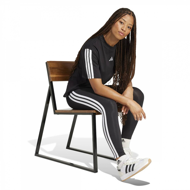 ESSENTIALS 3-STRIPES COTTON LEGGINGS