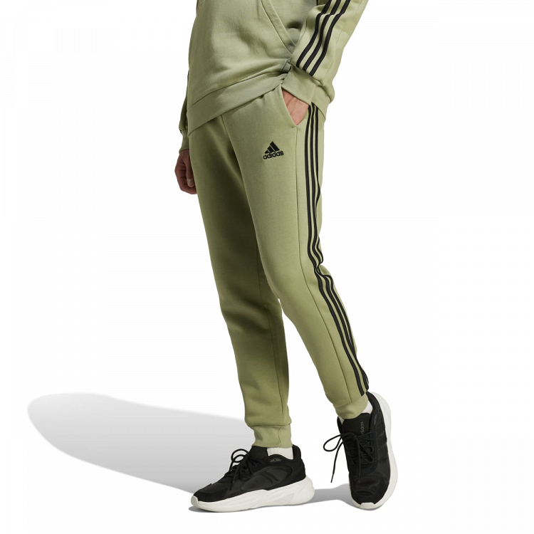 ESSENTIALS FLEECE TAPERED CUFF 3-STRIPES PANTS