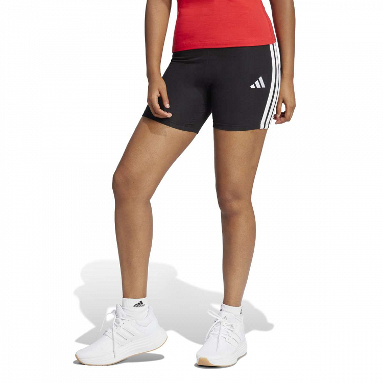 ESSENTIALS 3-STRIPES HIGH WAISTED BIKER SHORTS