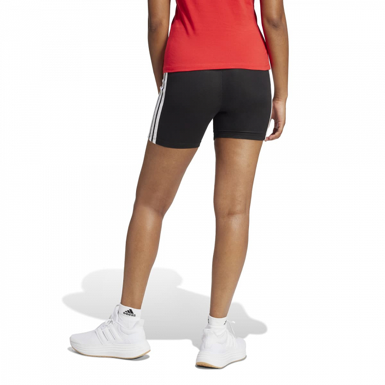 ESSENTIALS 3-STRIPES HIGH WAISTED BIKER SHORTS