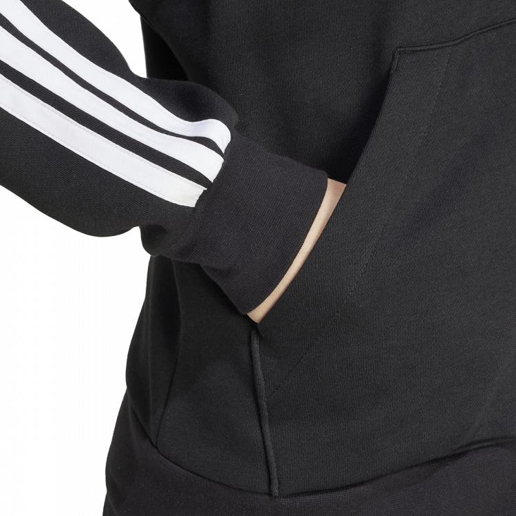 ESSENTIALS 3-STRIPES FULL-ZIP FLEECE HOODIE