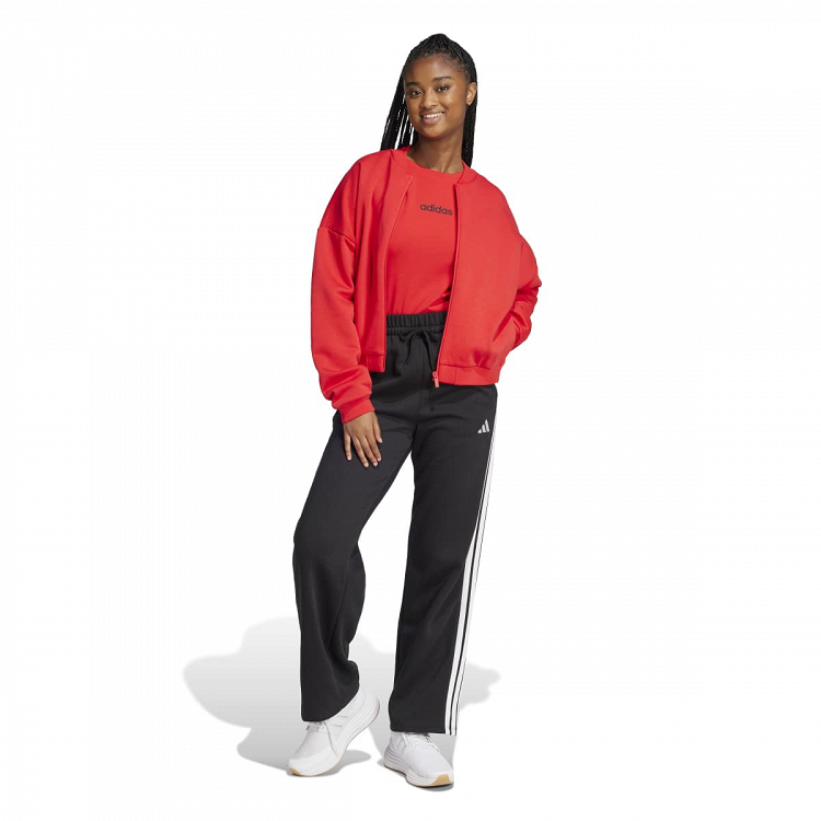 ESSENTIALS 3-STRIPES OPEN HEM FLEECE PANTS
