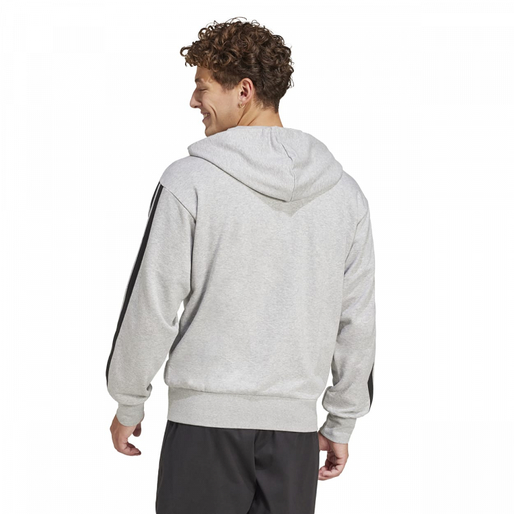 ESSENTIALS THREE STRIPES FRENCH TERRY FULLZIP HOODIE