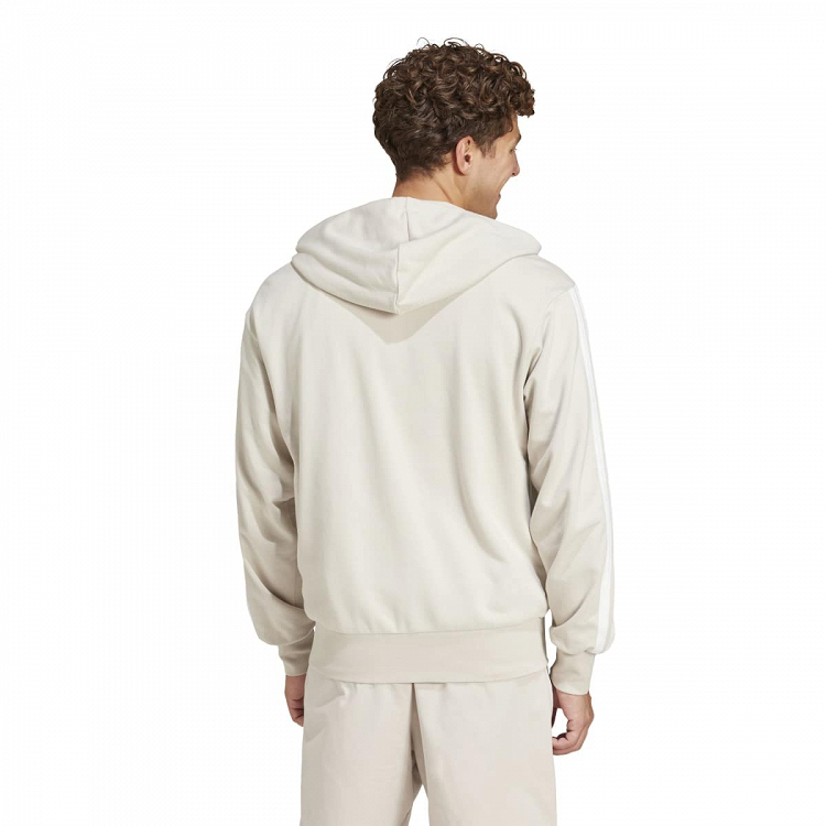 ESSENTIALS THREE STRIPES FRENCH TERRY FULLZIP HOODIE