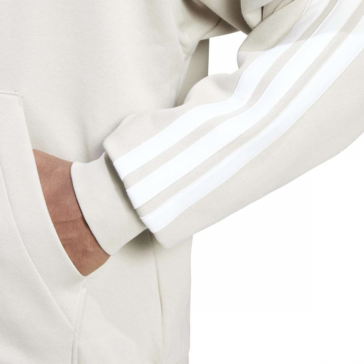 ESSENTIALS THREE STRIPES FLEECE HOODIE