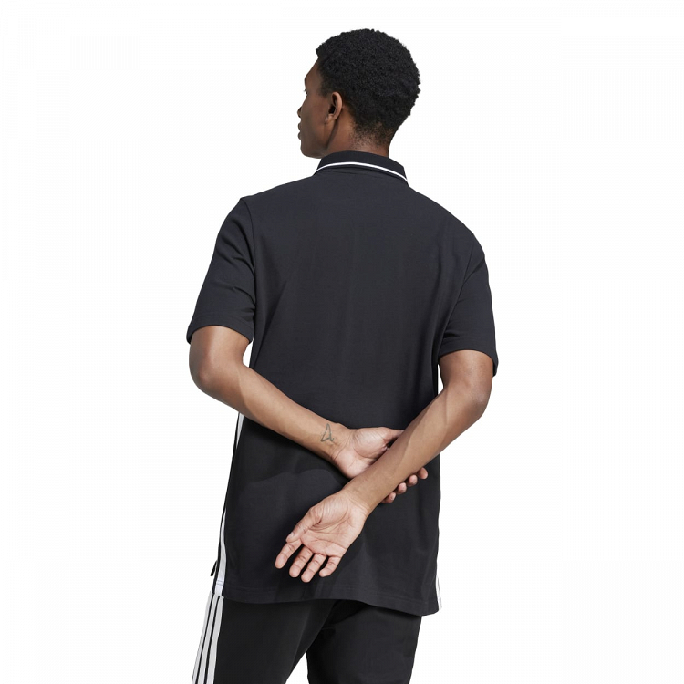 ESSENTIALS THREE STRIPES PIQUE POLO SHIRT